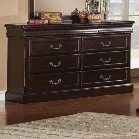 6 Drawer Dresser with Bail Pull Hardware